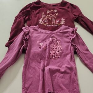 Garanimals Maroon and Magenta Long Sleeve Tees